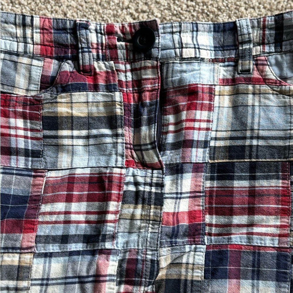 Ann Taylor Loft Plaid Patchwork Skirt-Petites-00P - Picture 3 of 6